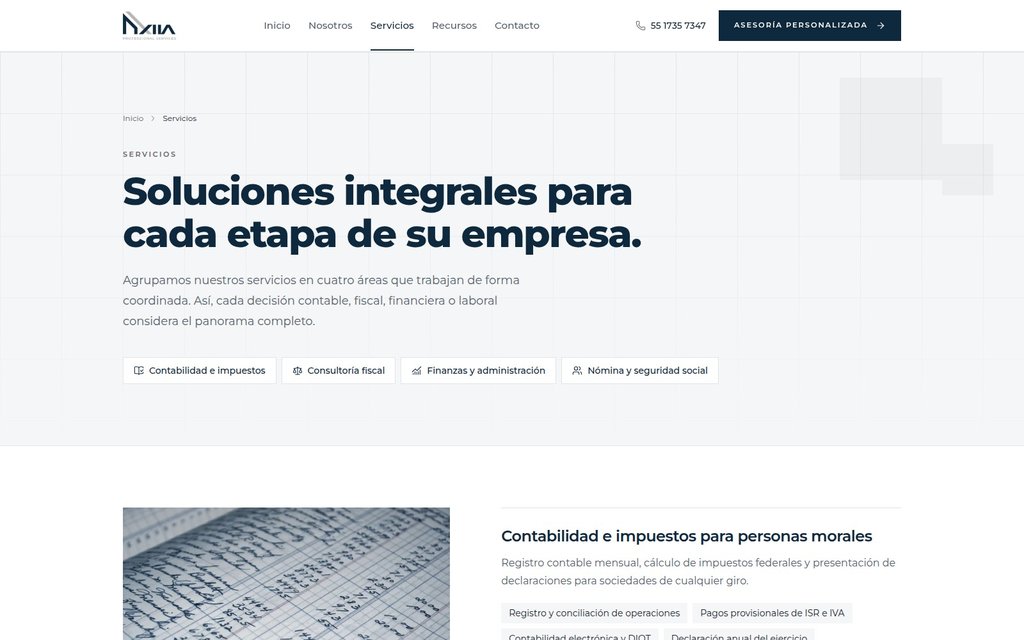 Servicios contables, fiscales y financieros de AXIIA