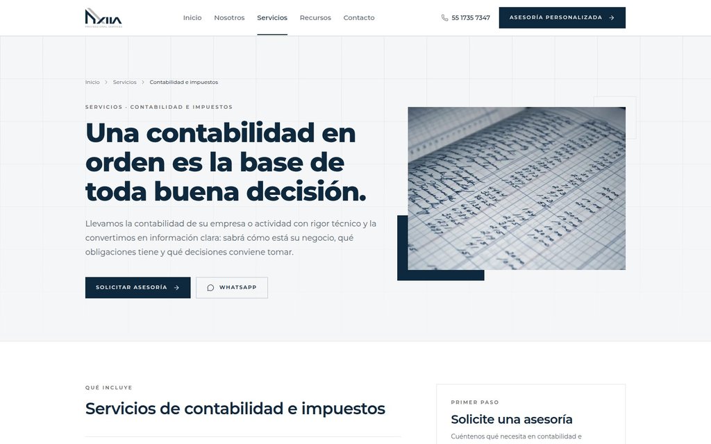 Servicio de contabilidad e impuestos de AXIIA