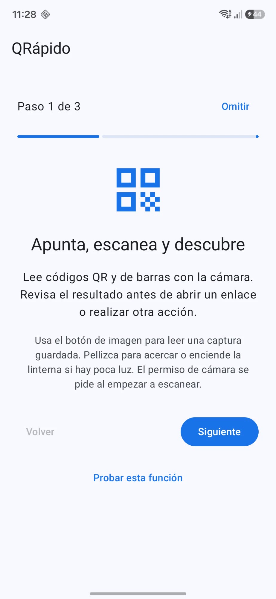 Guía inicial de QRápido para aprender a escanear
