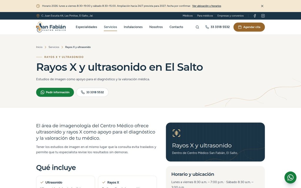 Rayos X y ultrasonido de Centro Médico San Fabián