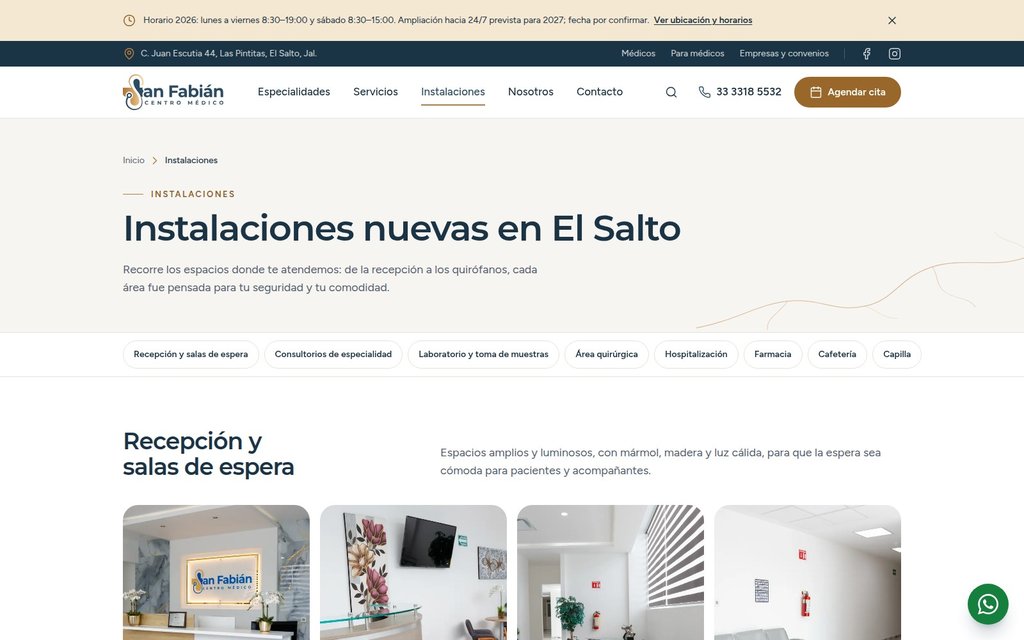Presentación de las instalaciones de Centro Médico San Fabián