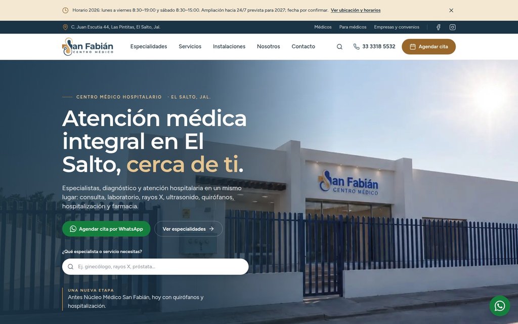 Inicio del sitio de Centro Médico San Fabián
